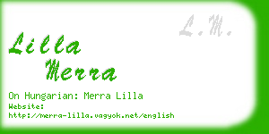 lilla merra business card